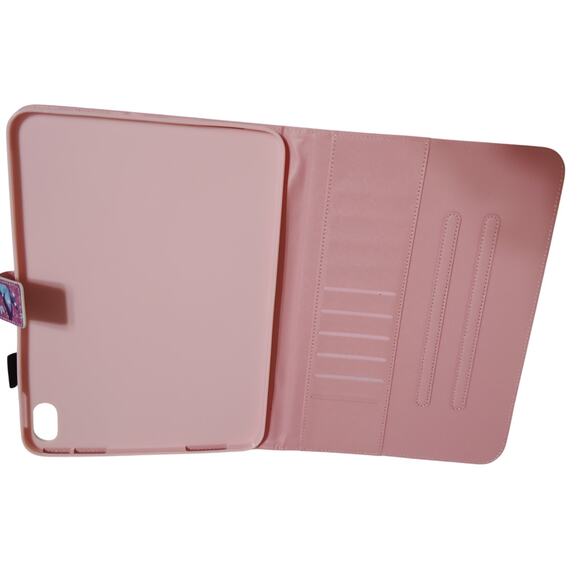 Butterfly iPad 10th Gen Case, Pink Blue & Purple w/ Pen Holder, Magnetic Closure - Picture 4 of 5